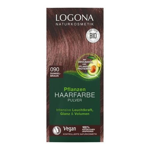 Logona Pflanzen Haarfarbe Pulver 090 dunkelbraun g 100