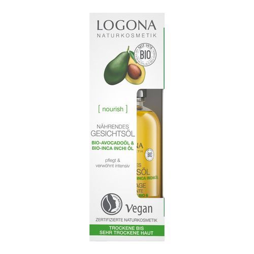 Logona NOURISH nährendes Gesichtsöl Bio-Avocadoöl & Bio-Inca Inchi Öl