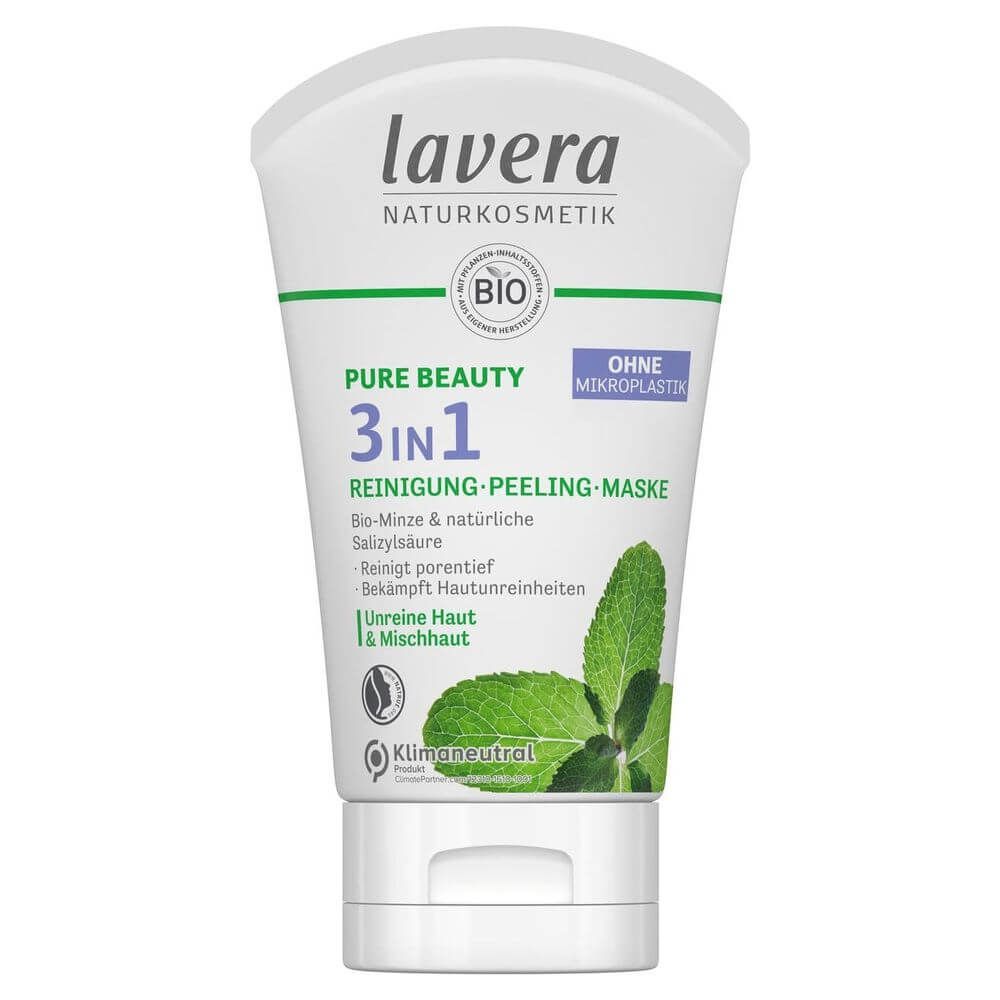 LAVERA Pure Beauty 3in1 Reinigung Peeling Maske
